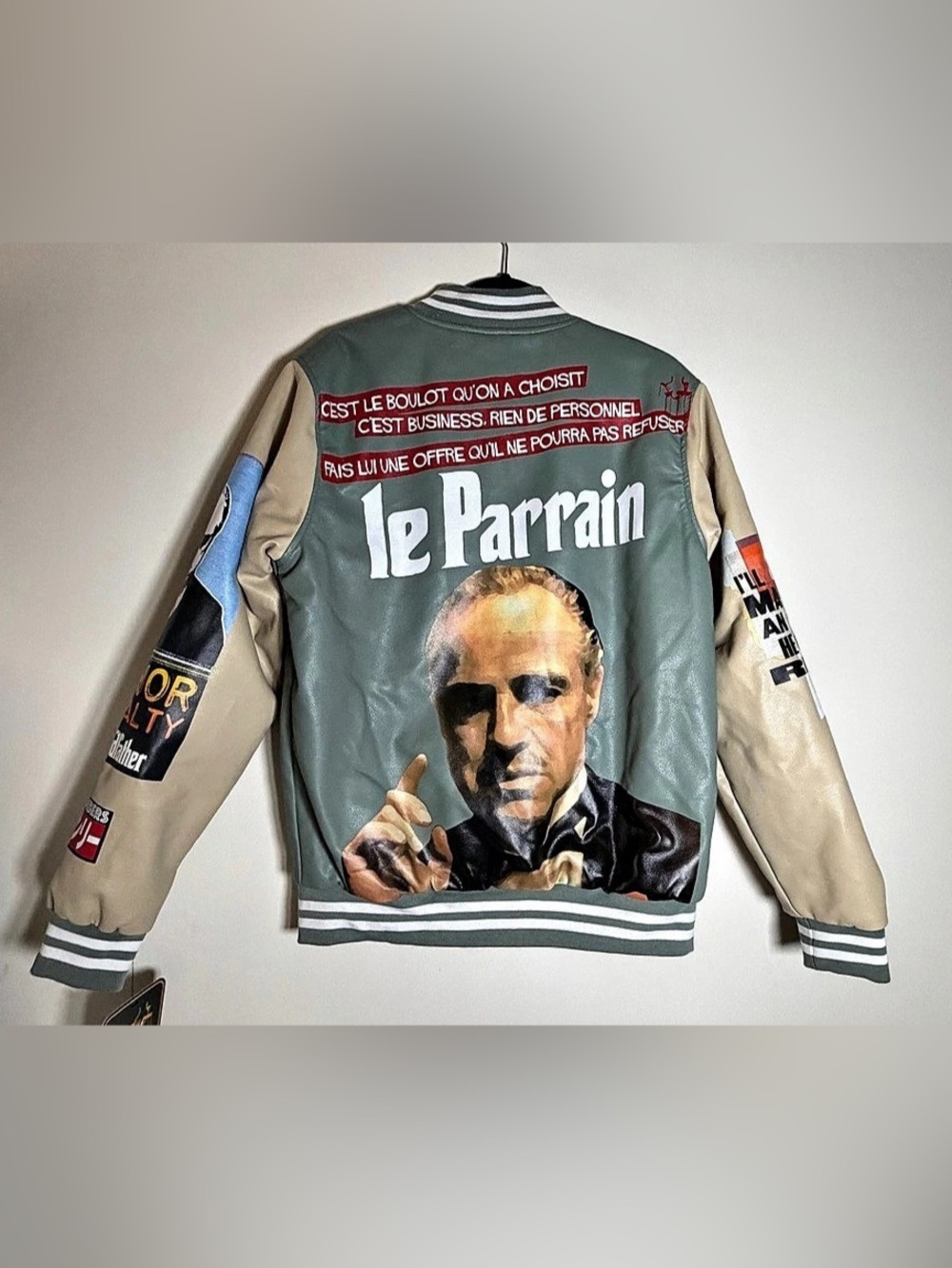 The Godfather Members Only The Godfather Varsity Jacket Varsity Jacket Green &
